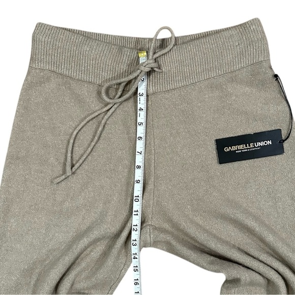 Gabrielle Union x NY&C High Rise Solid Lounge Jogger Tan Beige Size Large - Picture 6 of 7